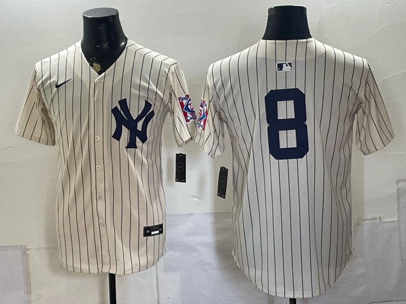 Men 2026 New York Yankees #8 white Nike MLB Jersey 080500->new york yankees->MLB Jersey